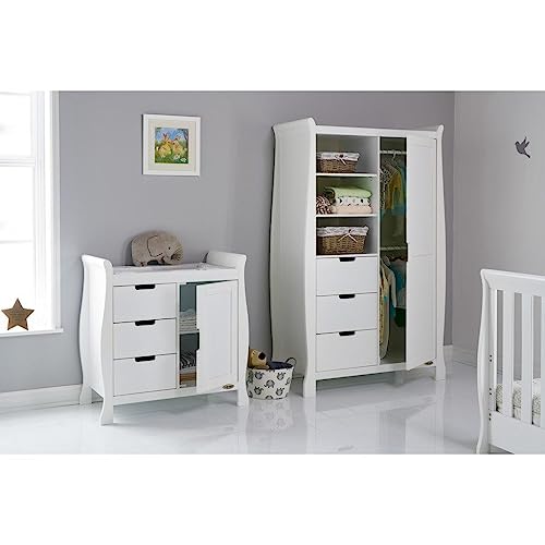 White Obaby Stamford Sleigh Changing Unit for Babies