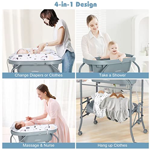COSTWAY 4 in 1 Baby Changing Station