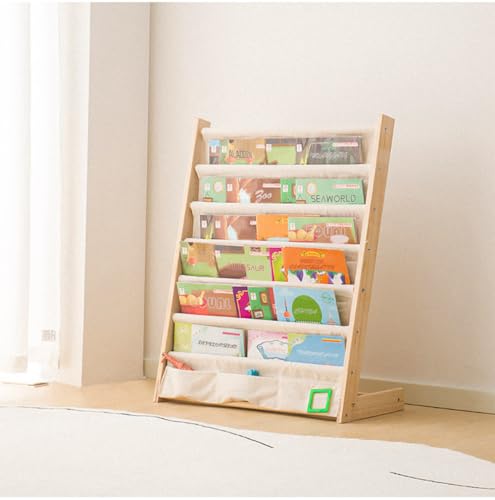 6-Tier Kids Sling Bookshelf: Perfect Height Reading Fun
