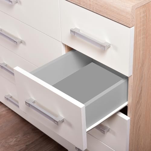 White & Sonoma Oak Bedroom Furniture Set