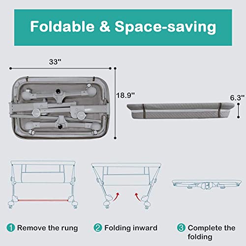 Maydolly Bedside 3-in-1 Portable Baby Crib