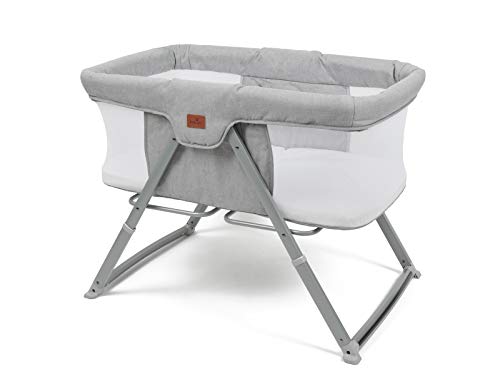 Babylo Folding Crib: Easy, Portable, Grey