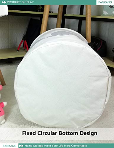 FANKANG Canvas Foldable Nursery Hamper Storage, Gray