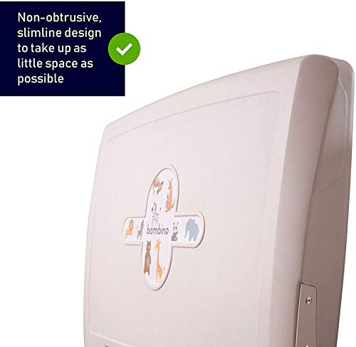 Bambino Fold Down Baby Changing Table with Door Sign