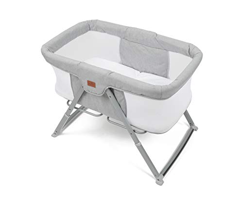Babylo Folding Crib: Easy, Portable, Grey