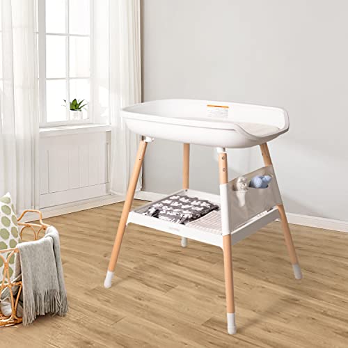 Height Adjustable Baby Changing Table with Storage Rack