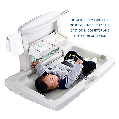 Fold Down Baby Changing Table Unit - White