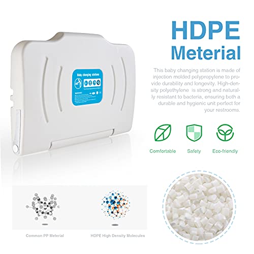 Wall-Mounted Baby Changing Station with Safety Strap