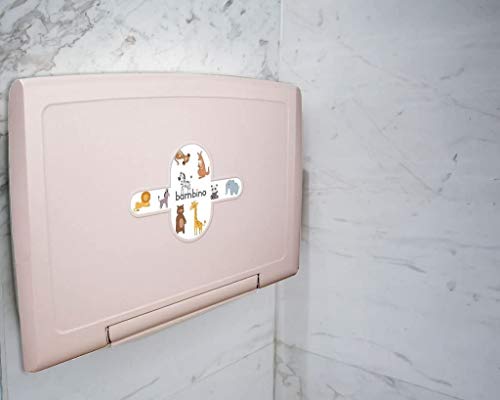 Bambino Fold Down Baby Changing Table with Door Sign