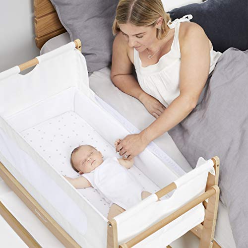 SnuzPod 4 - Baby Bedside Crib: Natural, Dual View