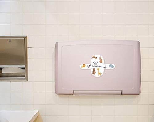 Bambino Fold Down Baby Changing Table with Door Sign
