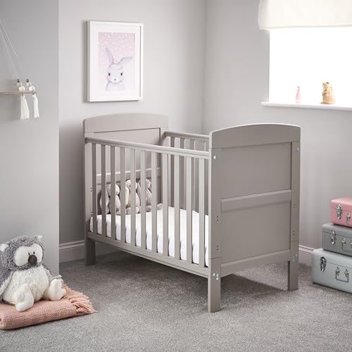 Warm Grey Obaby Grace Mini Cot Bed