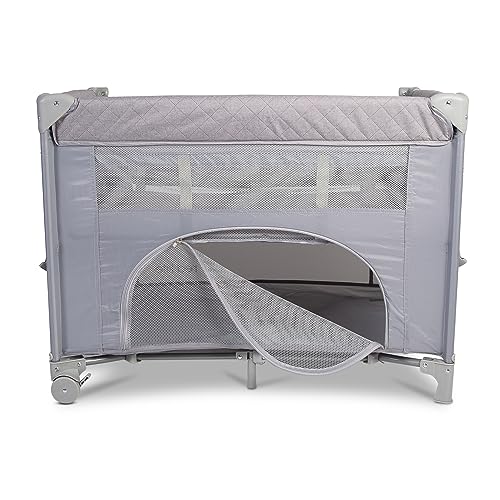 Red Kite Bedside Crib, Soft Grey