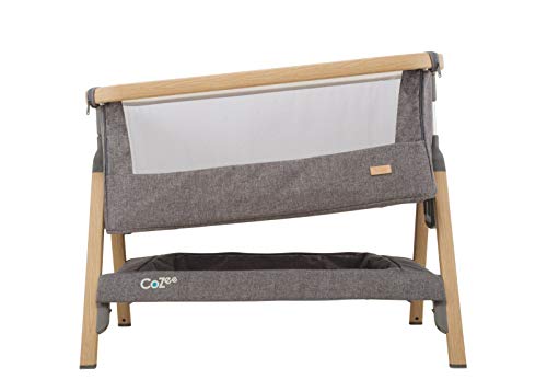 Tutti Bambini CoZee® Bedside Crib/Co-Sleeper (Oak and Charcoal)
