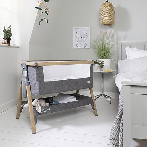 Tutti Bambini CoZee® Bedside Crib/Co-Sleeper (Oak and Charcoal)