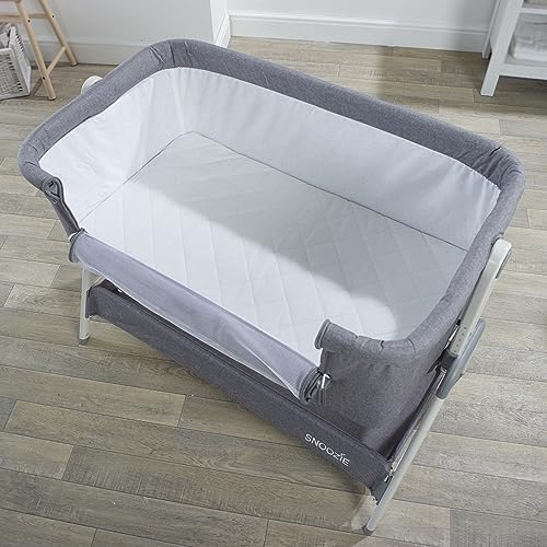 Snoozie Bedside Crib | Storm Grey Baby Bassinet