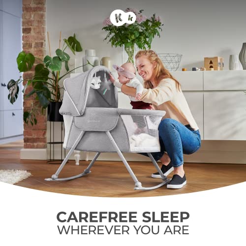Kinderkraft Baby Crib 3 in 1 LOVI, Gray