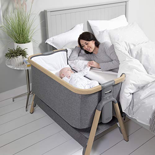Tutti Bambini CoZee® Bedside Crib/Co-Sleeper (Oak and Charcoal)