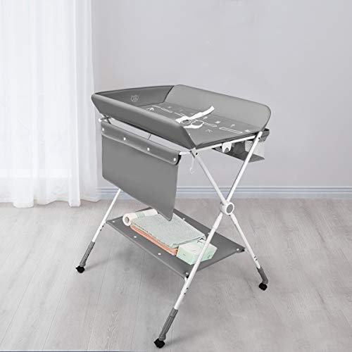 COSTWAY 4-in-1 Baby Changing Table, Adjustable Infant Care
