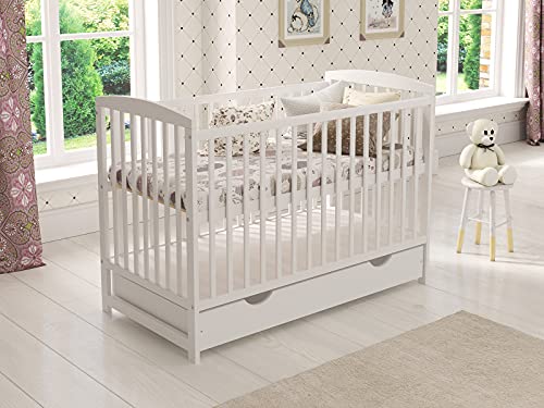 JACOB Wooden Baby Cot Bed with Free Accessories
