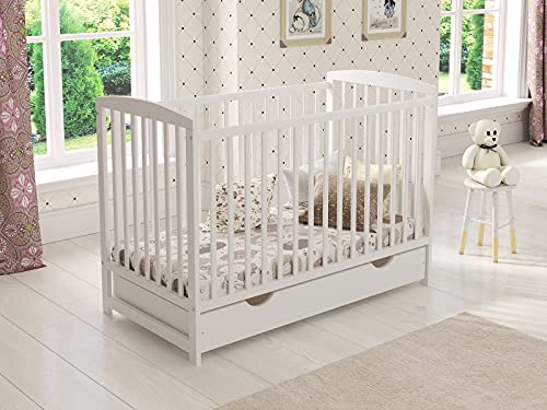 JACOB Wooden Baby Cot Bed with Free Accessories