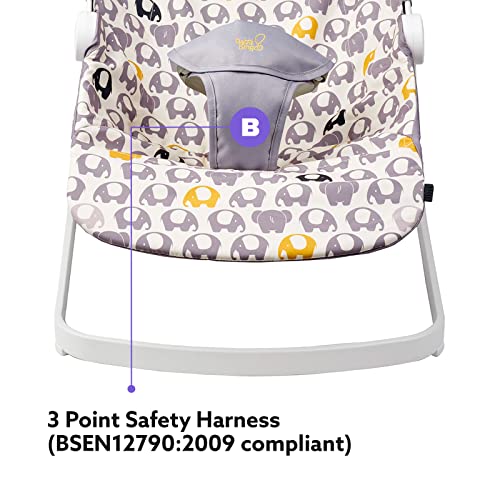 BABABING Float Baby Bouncer | Ellie Elephant Print