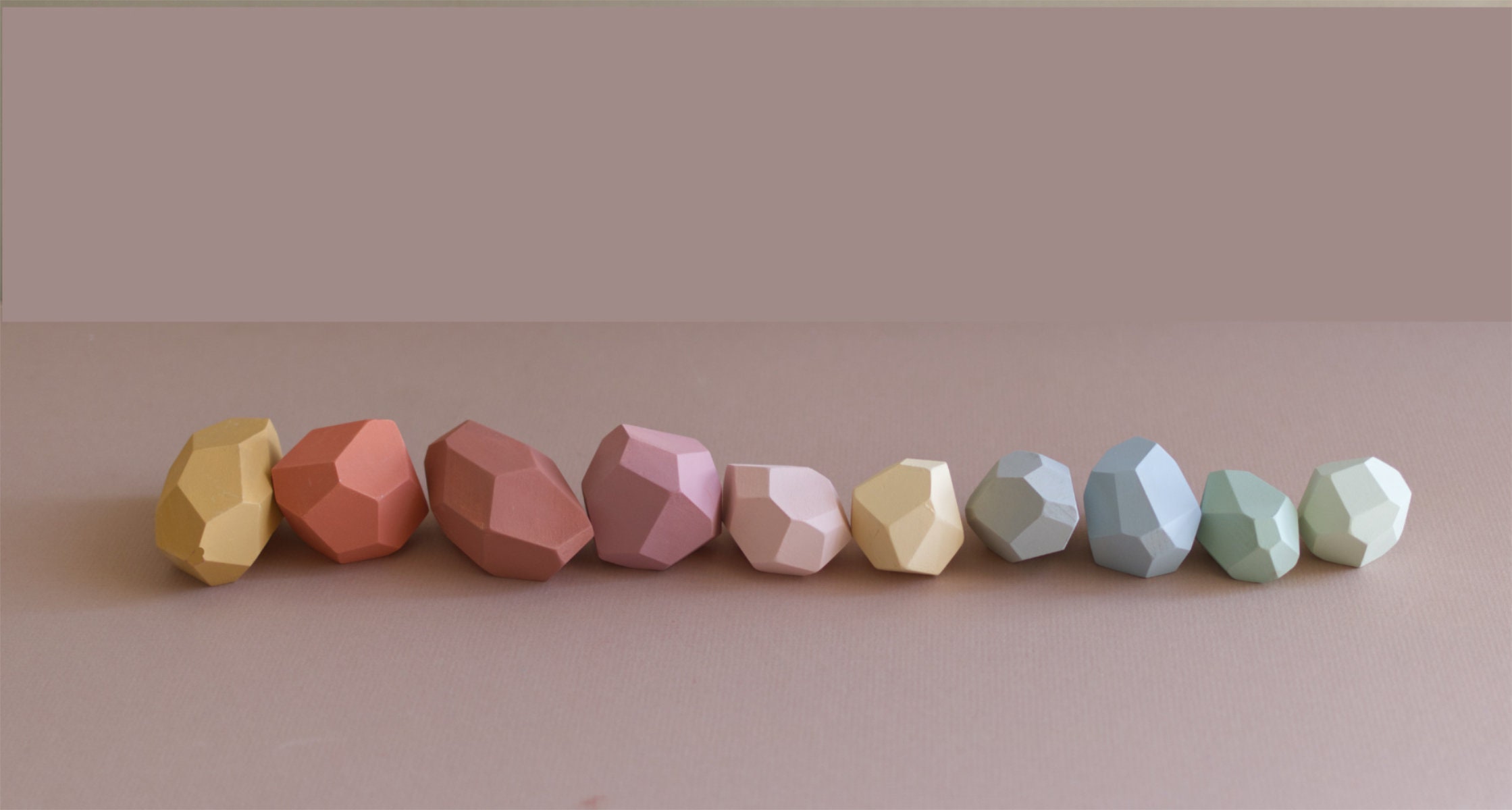 Balancing stones - Pastel tones - set of 10 - Wooden balancing stones - Gift  for kids - Stacking stones - Montessori toys