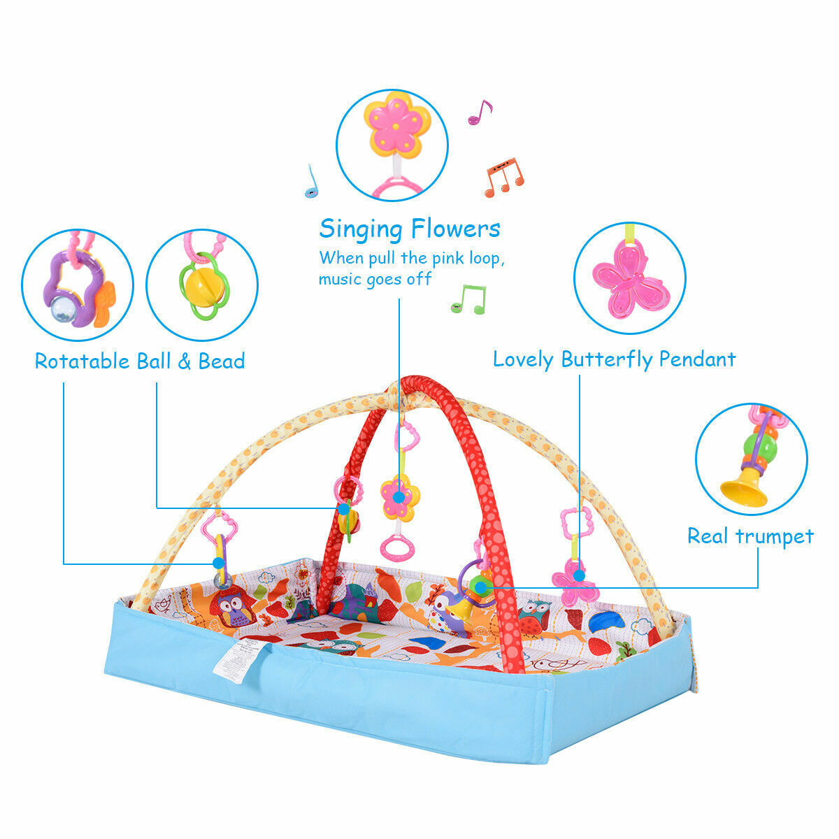 Multifunctional Baby Activity Gym Play Mat