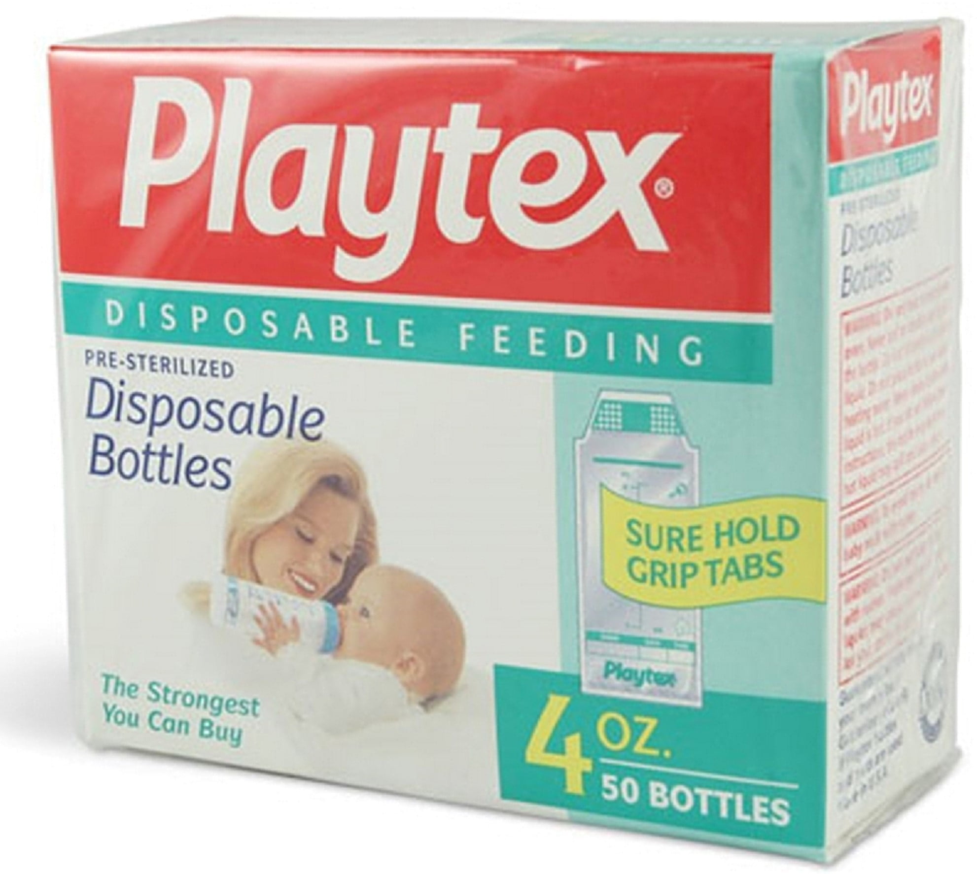 Playtex Pre-Sterilized Disposable 4 oz bottle liners 50 ea