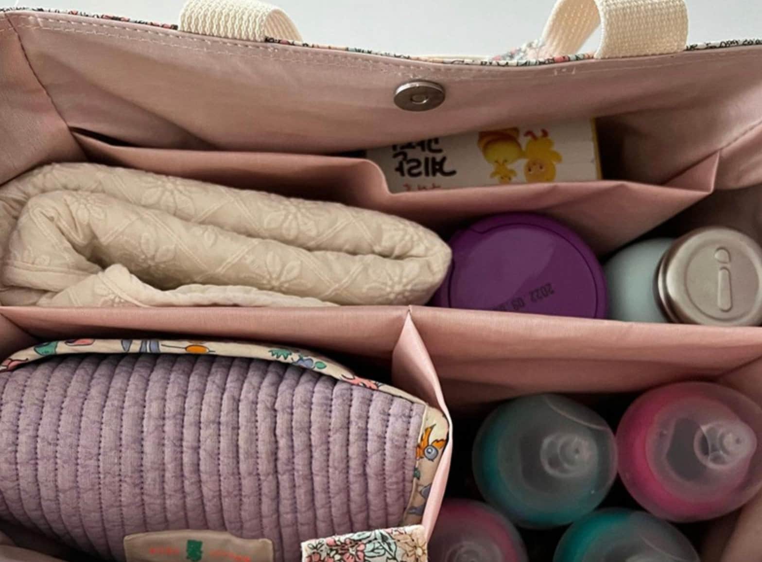 Floral Vegan Baby Changing Bag with Shoulder Strap