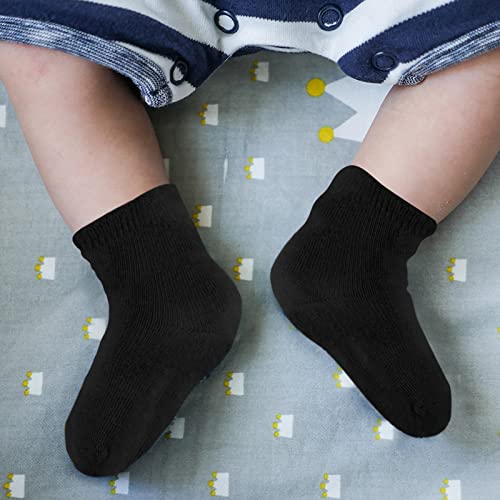 Duufin 18 Pairs Toddler Mid Cut Socks, Unisex