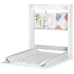Badabulle Wall Mounted Changing Table with Mat and Storage