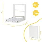 Badabulle Wall Mounted Changing Table with Mat and Storage