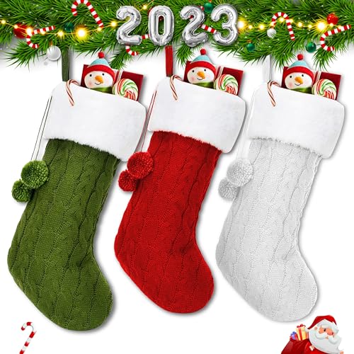 Personalized Set of 3 Christmas Stockings