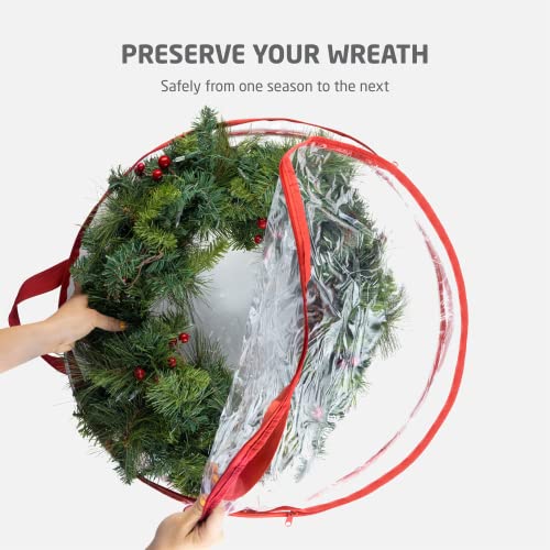 Clear Wreath Storage Container for Christmas Decorations