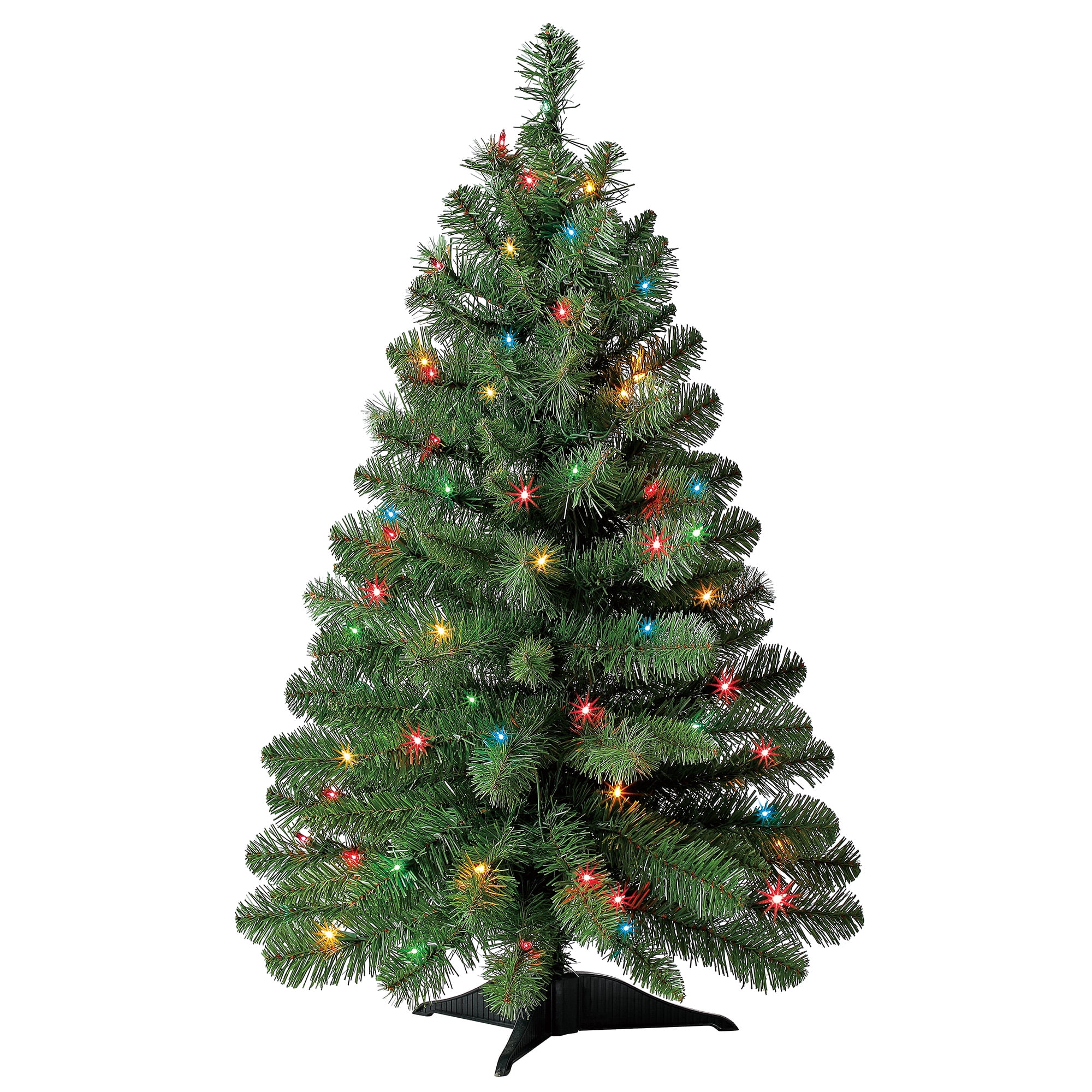3ft Pre-Lit Christmas Tree with Multicolor Lights