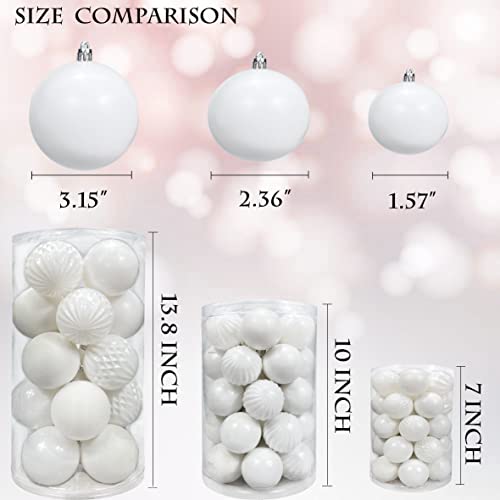 34 Shatterproof White Christmas Tree Ornaments