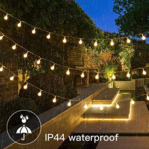 43ft Indoor/Outdoor Globe String Lights, Warm White