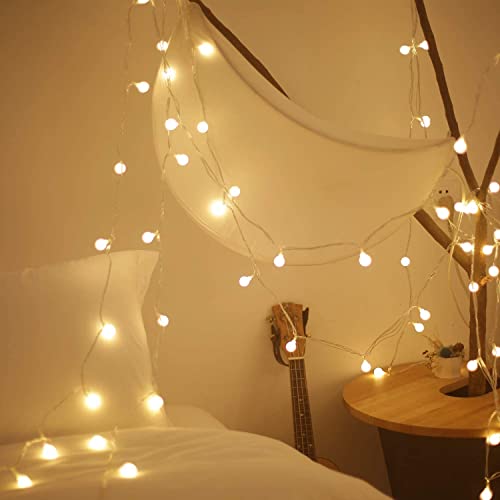 43ft Indoor/Outdoor Globe String Lights, Warm White
