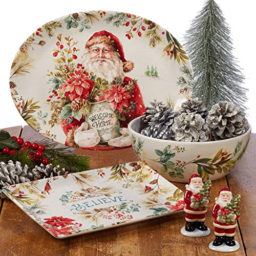 Certified International Christmas Story Rectangular Platter, Multicolored