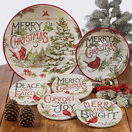 Evergreen 16pc Christmas Dinnerware Set