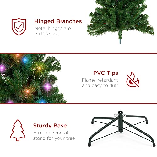 7.5ft Pre-Lit Multicolored LED Christmas Tree