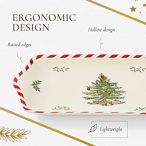 Spode Christmas Tree Peppermint Dessert Tray