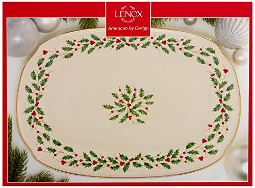 Lenox 830143 Holiday Serving Platter, Red & Green, 4.05 LB