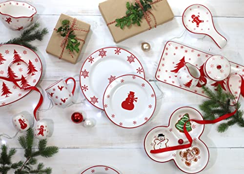 Winterfest Christmas Platter, Red/White