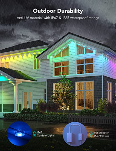 Smart RGBIC Outdoor Lights for Holiday Fun