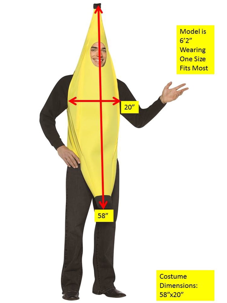 Banana Costume for Halloween, Adult Size