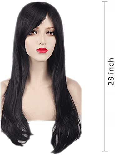 28" Black Wavy Cosplay Wig for Women