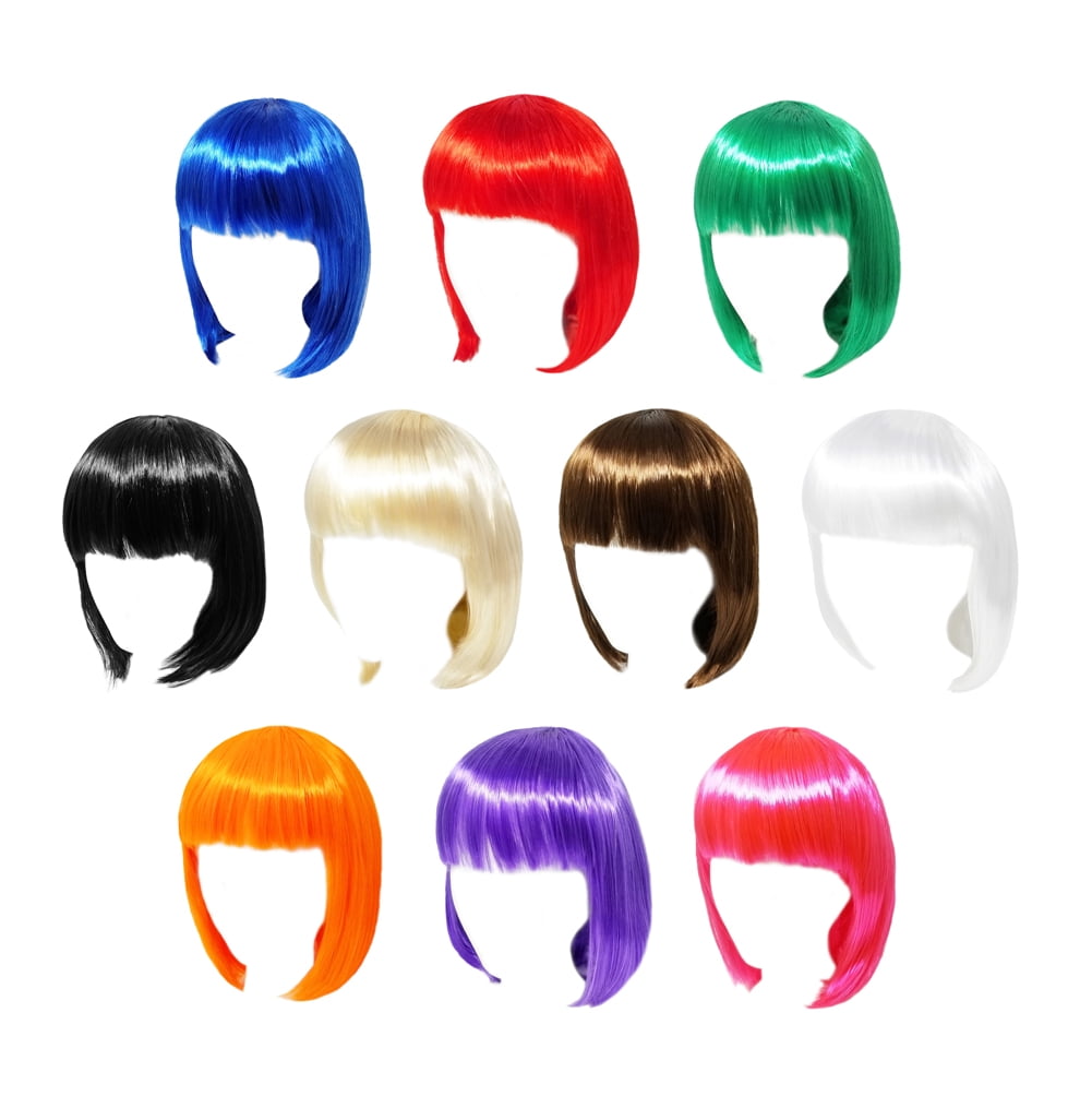 Blue Bob Halloween Wig for Adults