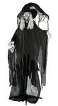 Talking Witch Prop with Rotating Body for Halloween